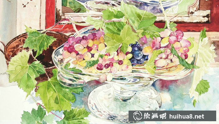 日本柘植彩子Ayako Tsuge的花卉靜物水彩畫(huà)
