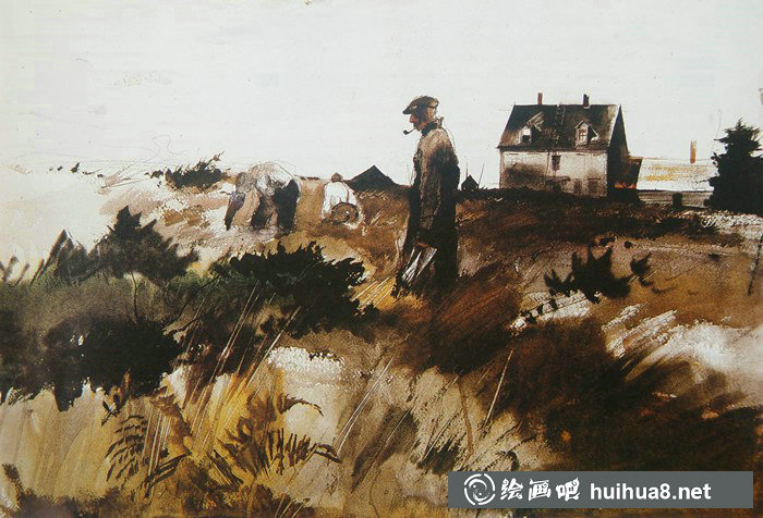 美國(guó)新寫(xiě)實(shí)主義大師安德魯·懷斯水彩畫(huà)作品