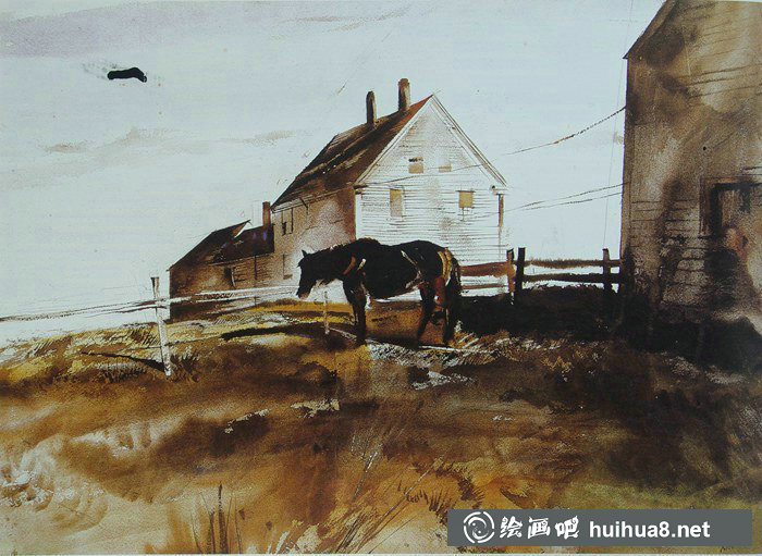 美國(guó)新寫(xiě)實(shí)主義大師安德魯·懷斯水彩畫(huà)作品