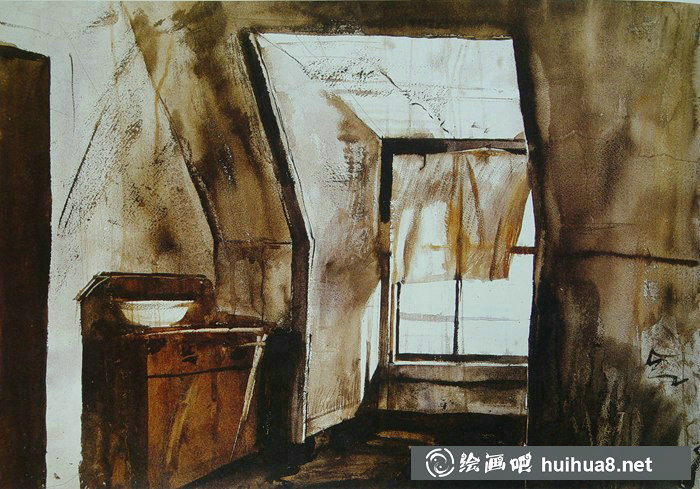 美國(guó)新寫(xiě)實(shí)主義大師安德魯·懷斯水彩畫(huà)作品