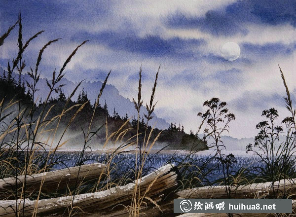 James Williamson航海帆船風(fēng)景水彩畫(huà)作品17