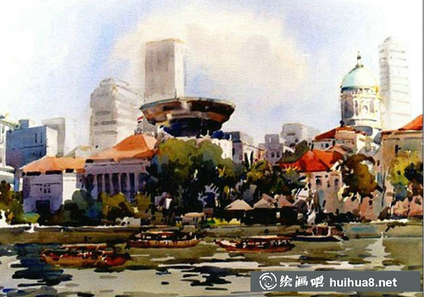 新加坡水彩畫家王金成風(fēng)景作品選