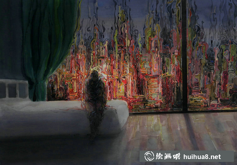 王朝水彩畫作品賞析-15
