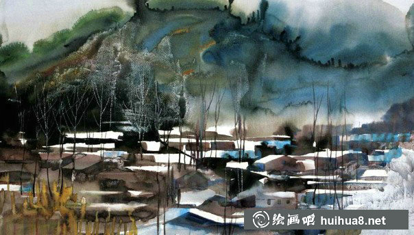 張俊秋風(fēng)景水彩畫(huà)技法探索欣賞