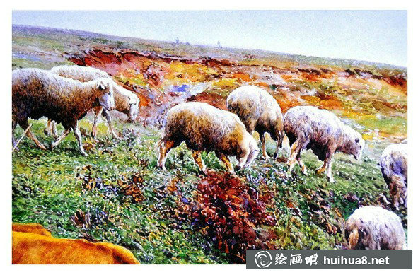 姚建華云南民族人物風(fēng)土水彩畫(huà)