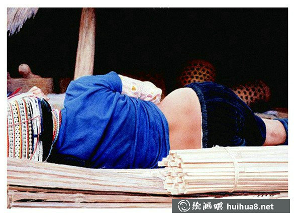 姚建華云南民族人物風(fēng)土水彩畫(huà)