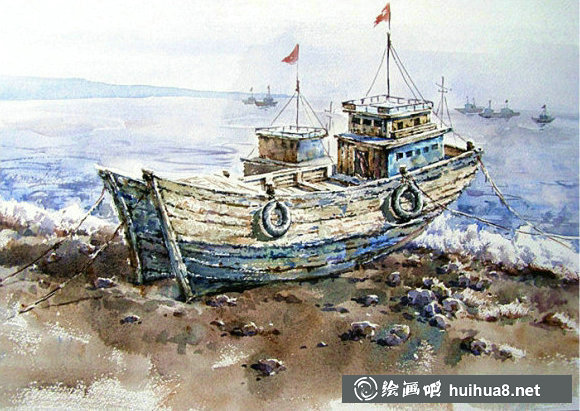 楊永鄉(xiāng)村風景水彩畫藝術(shù)作品