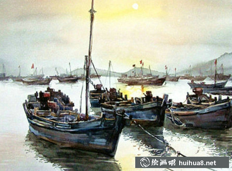楊永鄉(xiāng)村風景水彩畫藝術(shù)作品