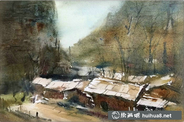孔凡靜風景水彩畫作品欣賞