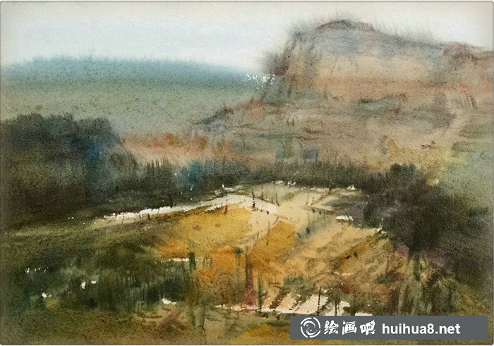 孔凡靜風景水彩畫作品欣賞