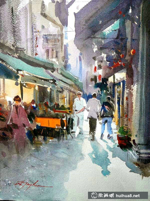 澳大利亞大衛(wèi).泰勒David Taylor的水彩畫