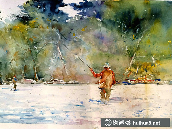 美國(guó)Charles Reid查爾斯肖像水彩畫(huà)作品