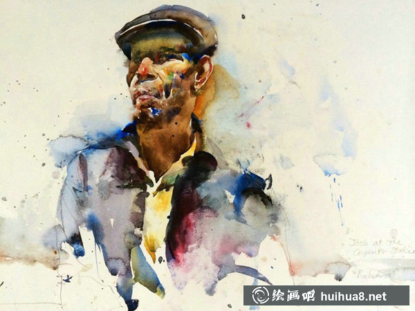 美國(guó)Charles Reid查爾斯肖像水彩畫(huà)作品