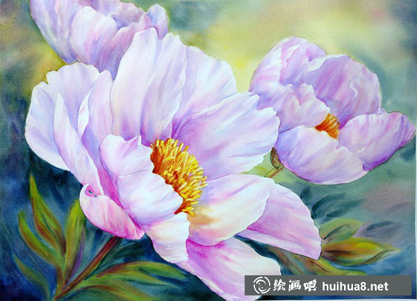 瑪麗安布魯姆Marianne Broome水彩花卉作品