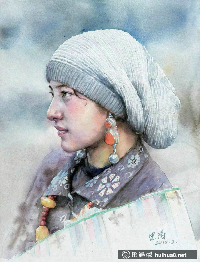 史濤人物水彩畫作品