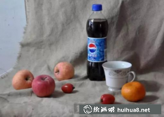 素描靜物組合可樂(lè)杯子水果繪制技巧
