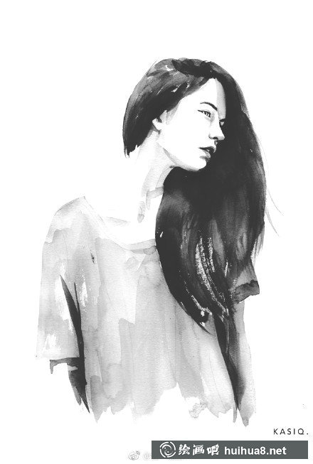 第七張人物水彩畫作品