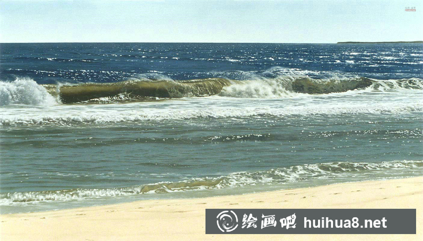 夕陽下的海岸線