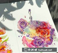 時尚水彩繪指甲畫賞析