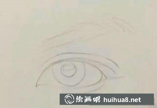 彩鉛畫眼睛輪廓