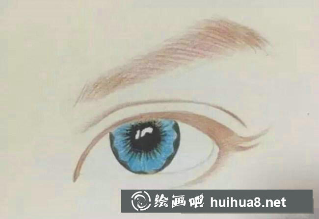 彩鉛畫眼睛上色