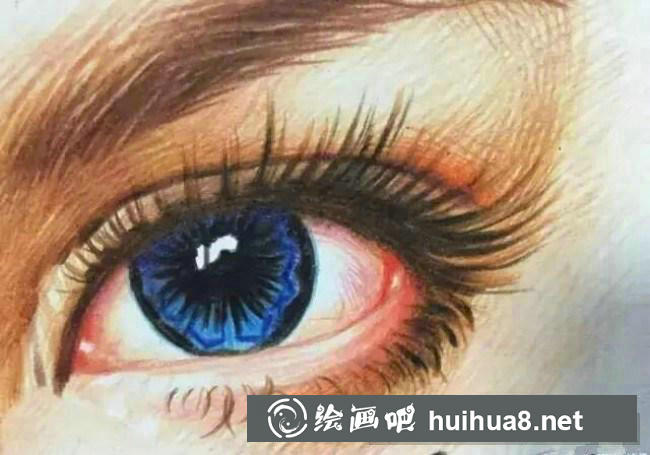 彩鉛畫眼睛完成