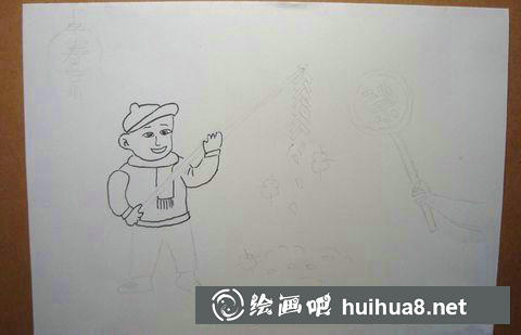 小男孩草稿圖
