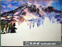 油畫(huà)雪山繪制步驟解析