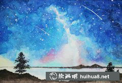 星空水彩畫之美賞析