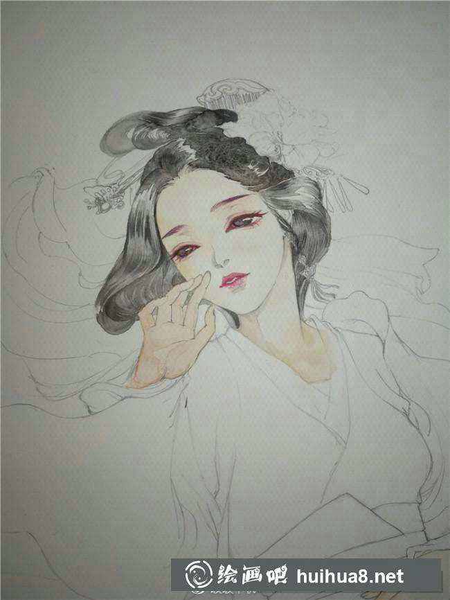 古風(fēng)水彩畫(huà)示例