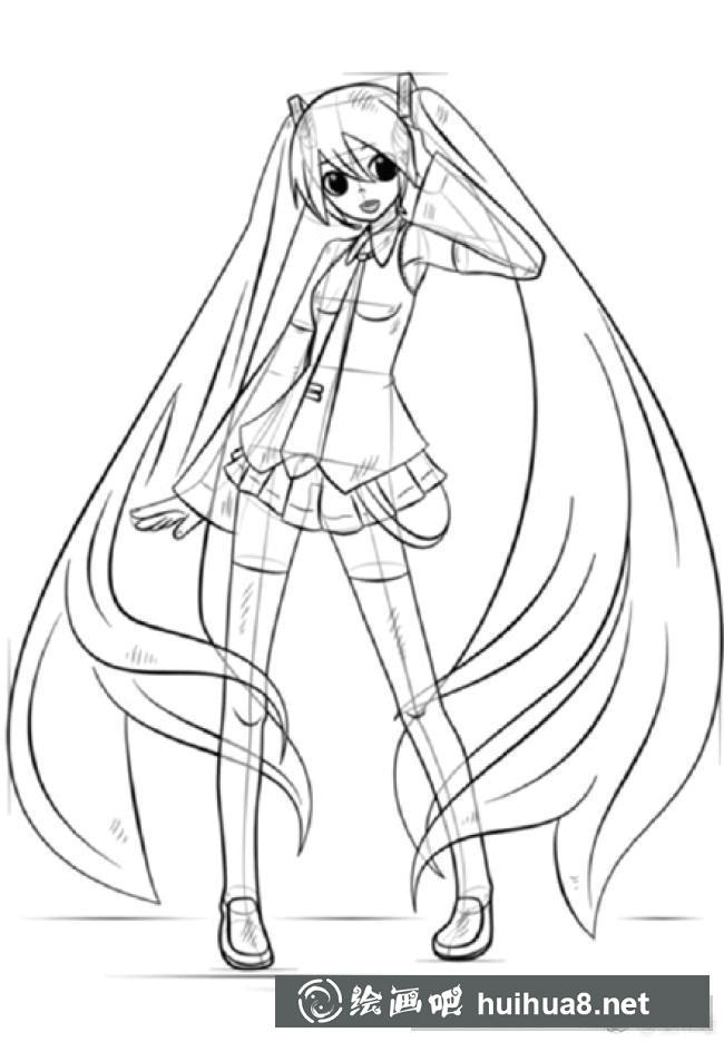 初音未來(lái)線稿8