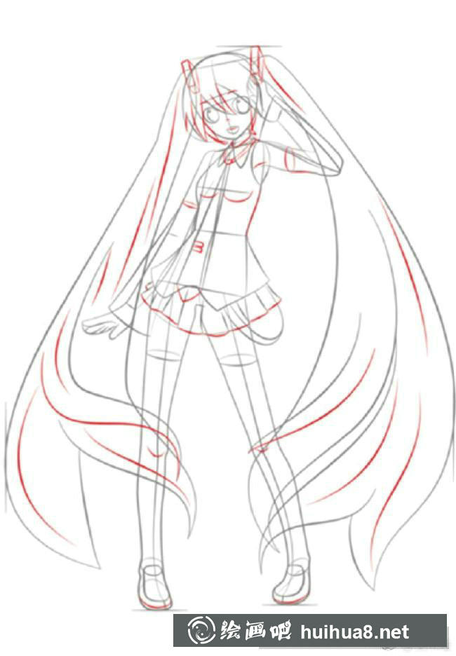初音未來(lái)線稿9