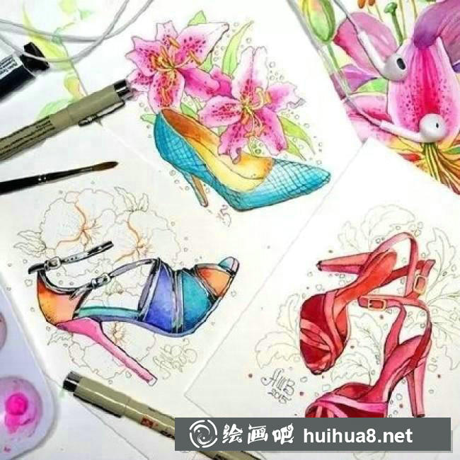 高跟鞋插畫(huà)9