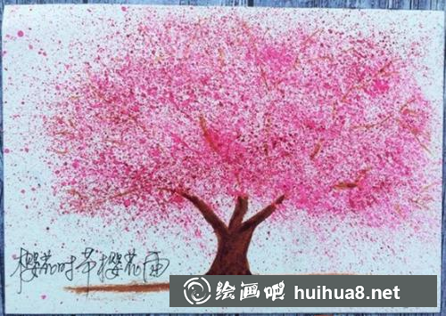 櫻花樹繪制步驟8 步驟8