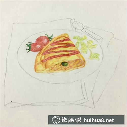 蛋包飯繪畫(huà)步驟3