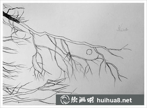 鋼筆畫繪制步驟3