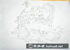 彩鉛繪哈爾城堡技巧揭秘