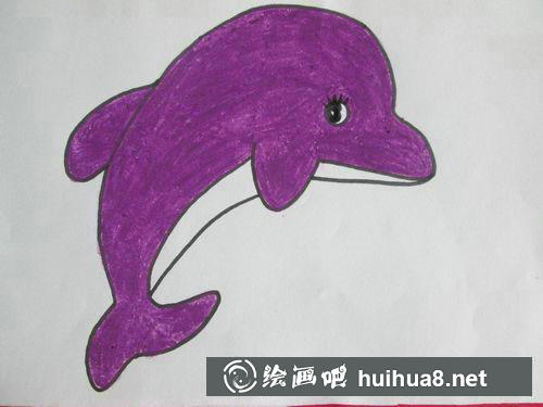 海豚涂色