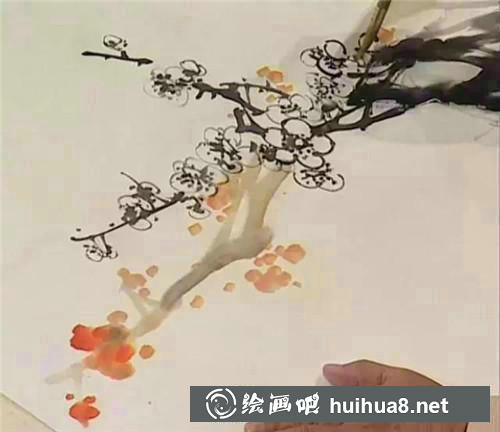 梅花老干上點(diǎn)紅梅