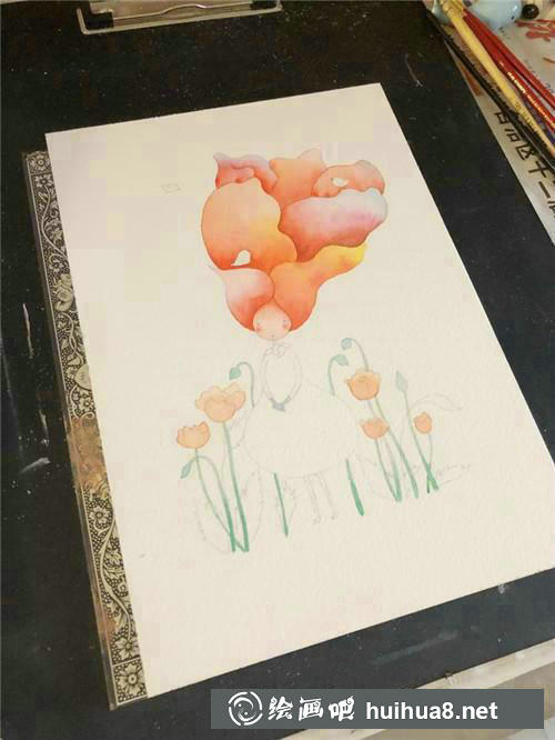 背景小花繪制