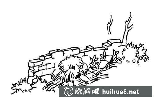 鋼筆畫竹子步驟1