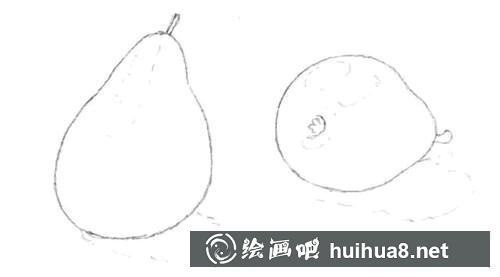 梨子素描輪廓細(xì)化