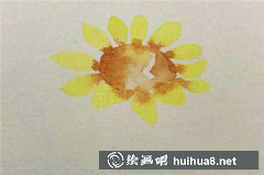 水彩向日葵畫法教程
