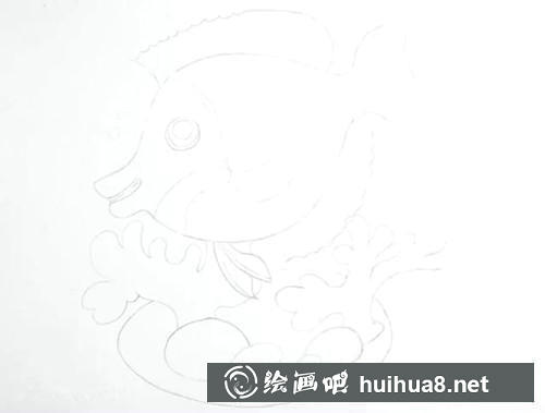 畫魚輪廓