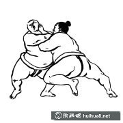 相撲摔跤人物簡筆畫步驟圖解大全