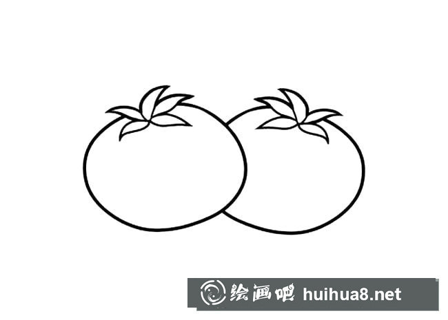 西紅柿簡筆畫圖片
