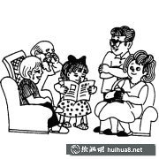 全家福簡筆畫瞬間