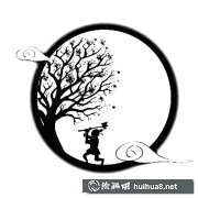 月亮吳剛伐桂簡筆畫教程