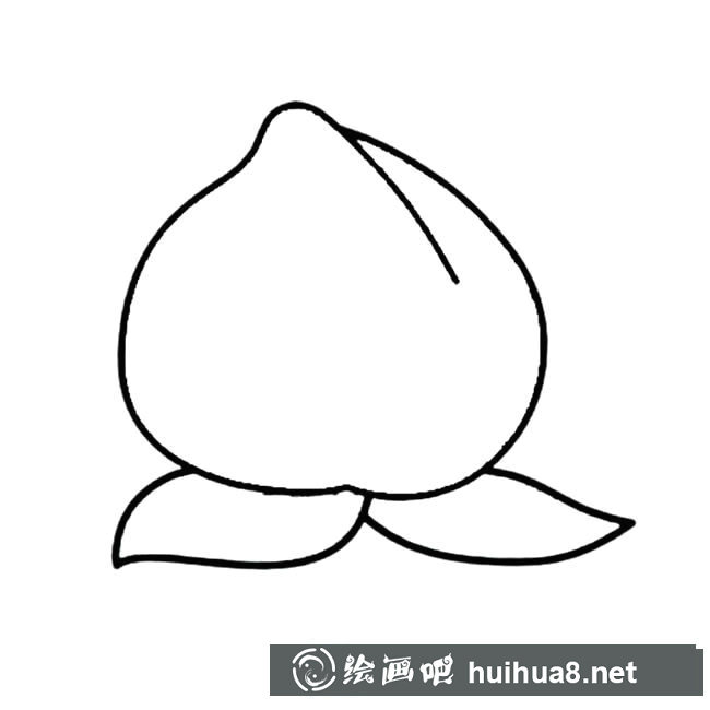 水蜜桃水果簡(jiǎn)筆畫步驟圖片大全二