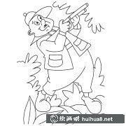 胖子獵人簡筆畫步驟圖解大全